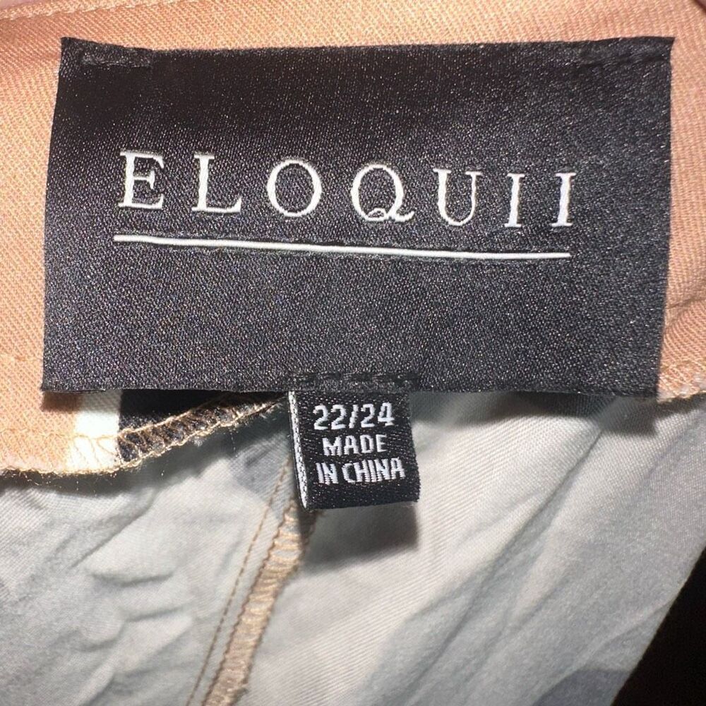 Eloquii black & tan polka dot 22/24 long belted kimono - Picture 4 of 4